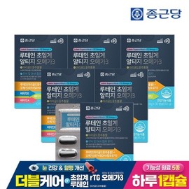 Jongkundang Health 루테인 초임계 알티지 오메가3 1170mgX30캡슐) 6박스 Lutein Supercritical RTG Omega-3 1170mg X 30 Capsules) 6 Boxes
