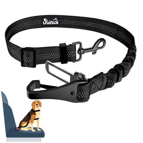 SlowTon Dog Seat Belt, Adjustable Dog Safety Belt Leash, 2