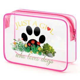 Sfodiary Dog Gifts for Dog Lovers Makeup Bag Gifts for Women Dog Owner Gifts Cosmetic Bag Dog Mom Gifts Fur Mama Gift Animal Lover Gift Mother's Day Birthday Christmas Gift PVC Travel Toiletry Pouch