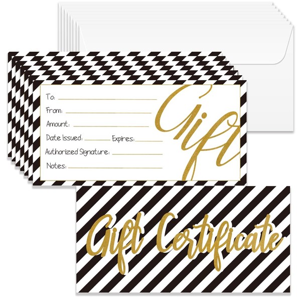 Doodlream 40 Sets Gift Certificate for Business, Blank Gift Cards