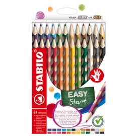 Ergonomic Colouring Pencil - STABILO EASYcolors - Right-Handed - Pack of 24 - Assorted Colours