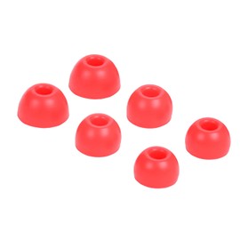 Replacement Silicone Tips Earbuds Buds Eartips Set for Beats Studio Buds Wireless Earphone Headphones,3 Pairs (Red)
