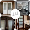 Sliding Door Floor Mount Guide 4-Piece Set - White ABS