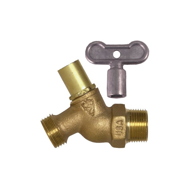 ARROWHEAD BRASS 351LKLF 3/4 MIP NOKINK HOSE BIBB LOOSE KEY