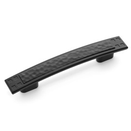 Cosmas 10557FB Flat Black Hammered Cabinet Handle Pull Hardware - 3" Inch (76mm) & 3-3/4" Inch (96mm) Hole Centers