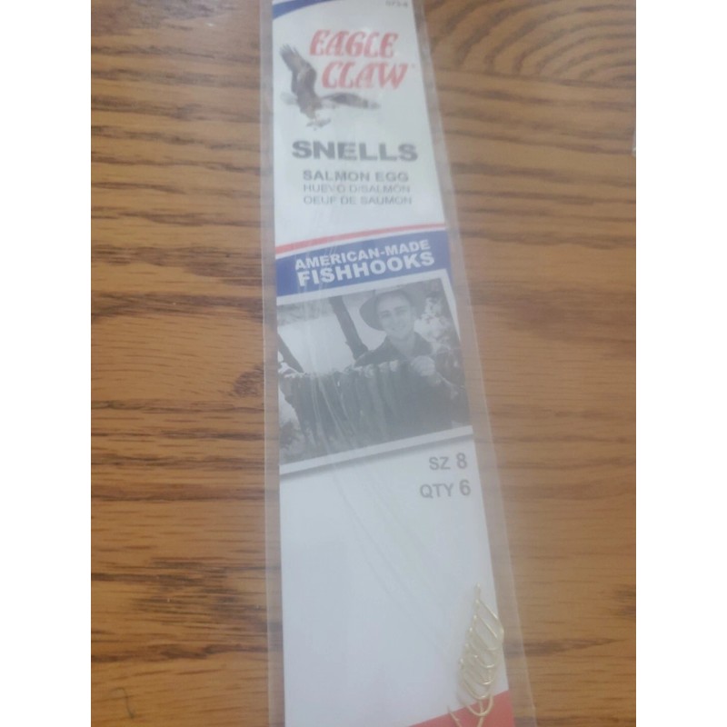 Eagle Claw Salmon Egg Hook Size 8 Qty 6 Eagle