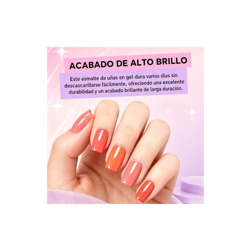 Pinceles para Uñas, Gel para Uñas, Requires lamp curing 6