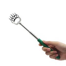 CERRXIAN Grandchild Hand Bear Claw Elastic Portable Stretch Bear Hand Stretch Grandchild Hand Stretch To reach itchy Spots Elastic Back Or Body Tickle, Made of Stainless Steel and Rubber Handles, 4 Colors (Red, Blue, Green, Purple)