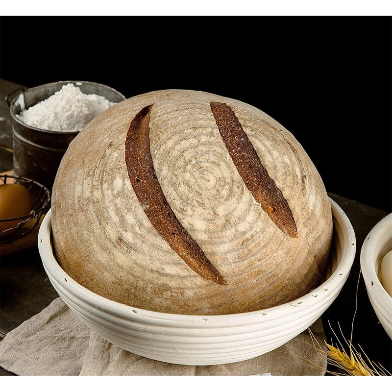 2 Pcs Bread Proofing Baskets, 23cm Round Sourdough Proofing Basket