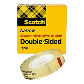 Scotch Double Sided Tape, 1/2 in x 900 in, Permanent, 1/Pack (665)