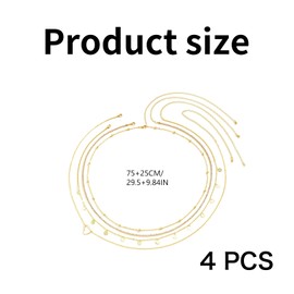 Set of 4 Golden Belly Chains, Adjustable Hip Chain for Women, Belly Chain, Stylish Belly Jewellery, Waist Chain for Bikini and Summer, Elegant Waist Chain in Gold for Any Outfit, Metal, Agate