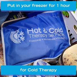 Roscoe Medical Gel Soft Flexible Ice Packs for Injuries, Reusable Freezer Hot and Cold Pack, Cold Compress & Cooling Gel Pad for Shoulder, Hip, Leg, Arm, Ankle & Foot Injury, 11 x 14 Inches, Large