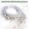 100Pcs Christmas Tree Ornament Hanger String Silver Ribbon with Snap