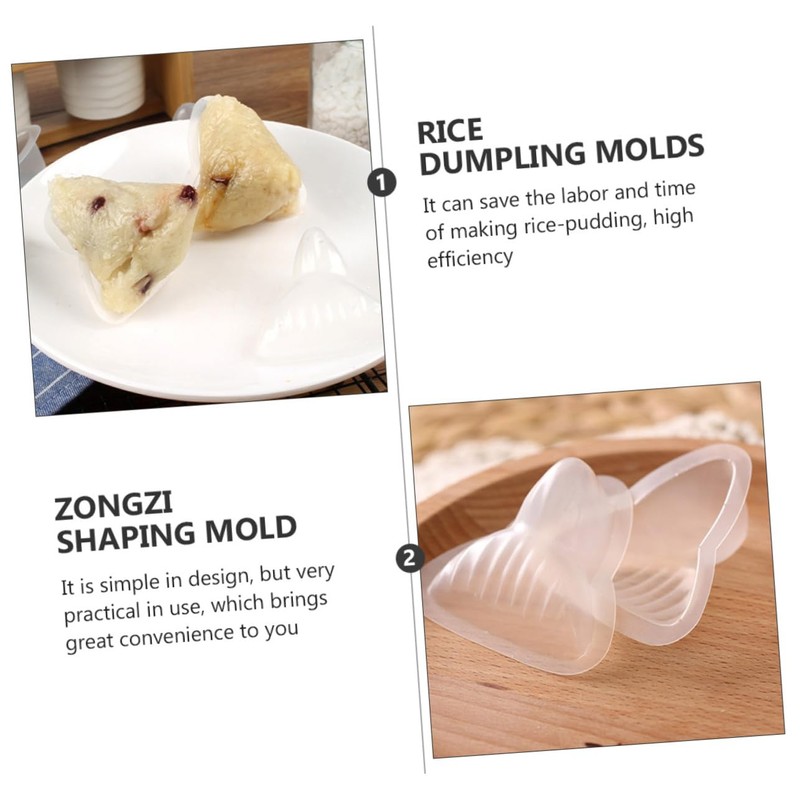 Mikinona Chinese Rice-Pudding Maker Triangle Rice Dumpling Molds Set 12