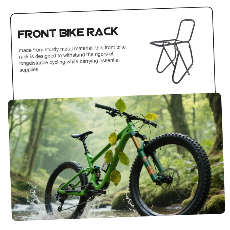 Abaodam Mountain Bike Front Rack Durable Metal Cargo Carrier for