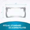 BDK Heavy Duty Rust-Proof Stainless Steel Chrome License Plate Frame