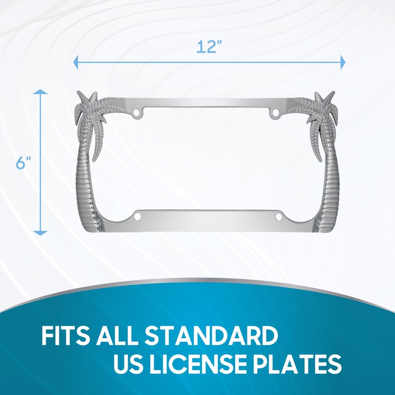 BDK Heavy Duty Rust-Proof Stainless Steel Chrome License Plate Frame