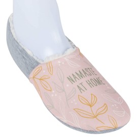 DEMDACO Namaste At Home Pink Plush Soft Fleece Slippers Women Large (9/10)