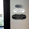 Designer NO SOLICITING Thank You Sign - Black Medium