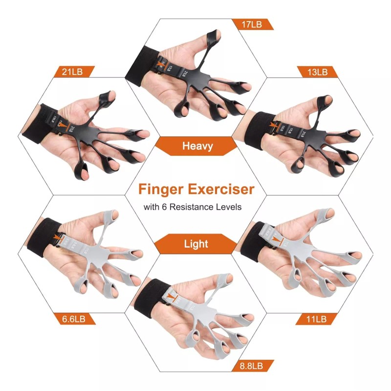 Lecute Fortalecedor Dedos Mano Agarre Entrenamiento Rehabilitacion