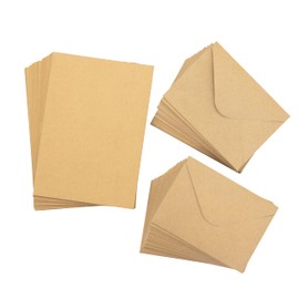Crafter's Companion - A6 Kraft Card & Envelopes - Pack of 100 - Includes 50 Kraft Card Blanks & 50 Matching Envelopes - Great for a Variety of Occasions