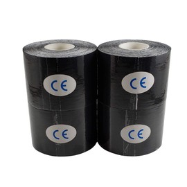 Tape Me Away Kinesiology Tape (4 rolls) Black Flexible Stretch Sticky Waterproof 5CM x 5M (16ft!)