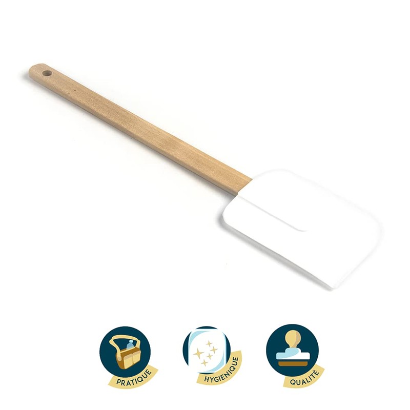 Birambeau 9043 Raclette Weiche Holz/Silikon Beige 27,5 x 5,6 x 1 cm