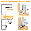 Luokim 165 Degree Lazy Susan Mepla Cabinet Hinge Full Overlay