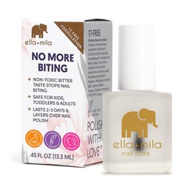 ella+mila "No más mordidas" | Deja de morderse las uñas de los dedos y chupar el pulgar | Para niños y adultos | Esmalte de uñas de sabor amargo | Ayuda a un crecimiento saludable de las uñas