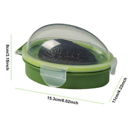 Avocado Storage Container for Refrigerator, Airtight Avocado Saver with Silicone Seal, Reusable Avocado Holder Box, Keep Fresh for Days