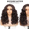 X-TRESS Big Curly Synthetic Elastic loose Wave Clearlace Lace Wig