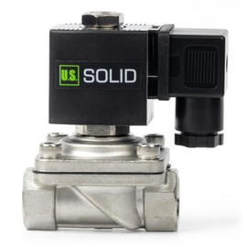 1/2" Stainless Steel Solenoid Valve - 12V DC Normally Closed Electric Solenoid Valve with Viton Seal, Junction Box Type