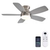 JSAITEE Ceiling Fans with Lights, 42 Inch Low Profile Ceiling