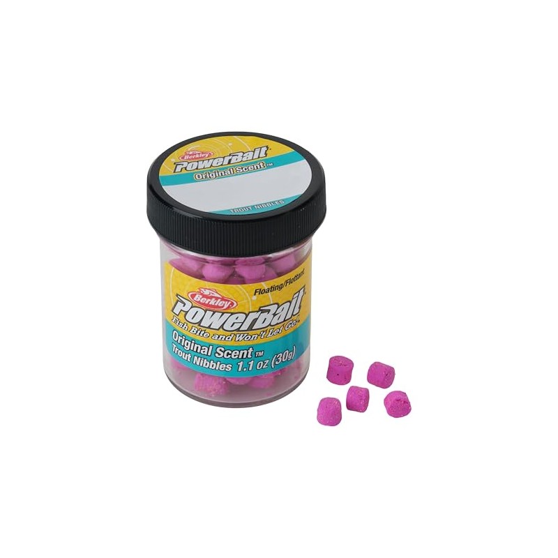 Berkley PowerBait Trout Nibbles Fishing Dough Bait, Grape, Scent Dispersion
