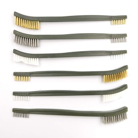 GOSONO 6PCS/Set Mini Stainless Steel Remove Rust Brushes Mini Brass Cleaning Polishing Detail Metal Brushes Clean Tools Home Kits 17cm