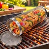 Stainless Steel Rolling Grill Basket for BBQ Cooking – Large