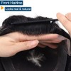HAPPY&CC Toupee for Men Real Human Mens Hair Replacement System