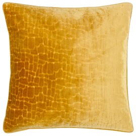 Paoletti Bloomsbury Cushion Cover, Mustard, 50 x 50cm