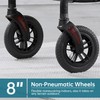 ELENKER All-Terrain Rollator Walker with 8” Non-Pneumatic Wheels, Sponge Padded