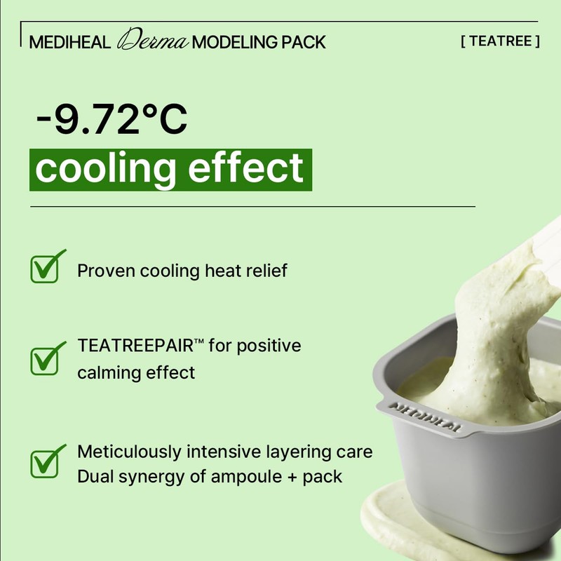 Mediheal Derma Modeling Pack (Teatree) - Rapid Cooling For Soothing