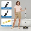Scrub Brush with Long Handle, Floor Scrub Brush Squeegee Broom