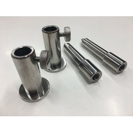 TMC 2 x Stainless Steel Stage stands with locking nuts, with 2 x 3 inserts