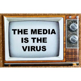 The Media Is The Virus Propaganda Toxic Fake News Lies 2X3" Magnet
