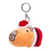Double Bread Christmas Capybara Plush Keychain, Brown