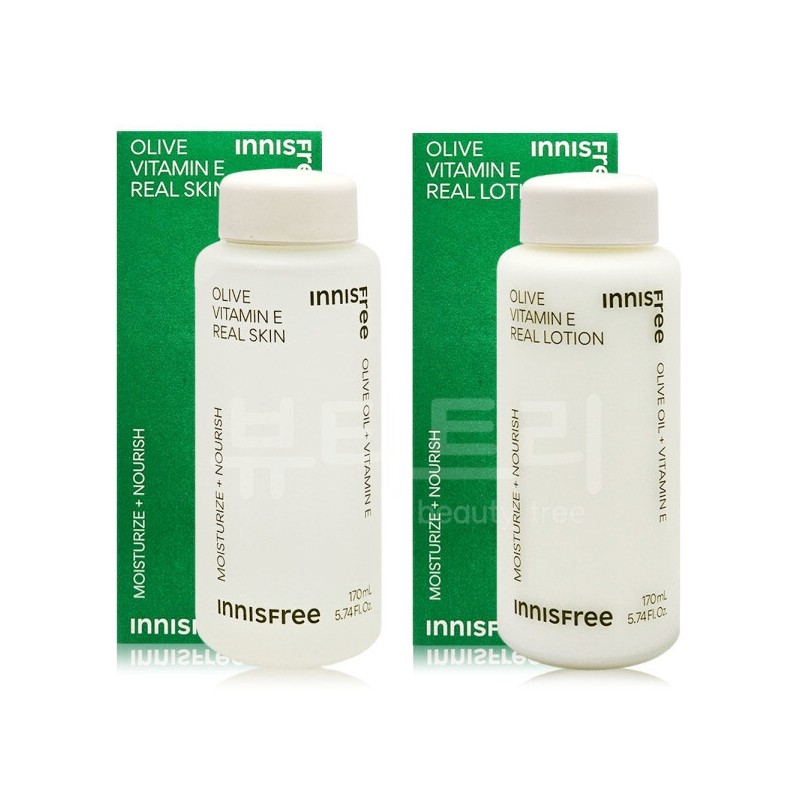 Innisfree Olive Vitamin E Real Skin + Lotion Single Set