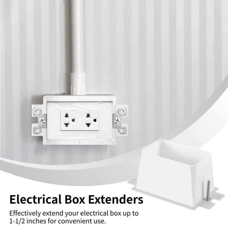 yeesport 50 Pcs Electrical Box Extenders, BE1-2 Electrical Outlet Box
