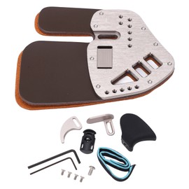 Leather Archery Finger Tab Protect Guard Recurve Bow Protector Shooting Practice Gear Silver L