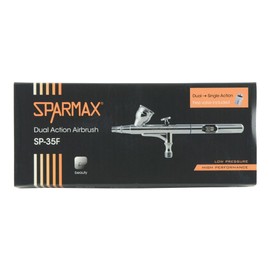 SPARMAX SP35F Dual Action Gravity Airbrush - Silver, 0.35mm