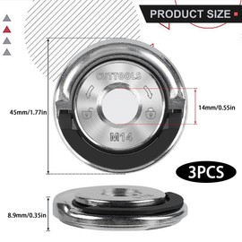 Set of 3 Quick Release Nuts for Angle Grinder M14 with Lever, Clamping Nut for All Angle Grinders, Angle Grinder Quick Release Nuts, Angle Grinder Flange Groove, Grinding Wheel Change without Tools