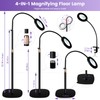 12X Magnifying Glass with Light and Stand,NUEYiO 3-Color Stepless Dimmable